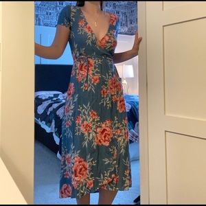 Billabong floral wrap dress